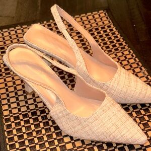 New sling back heels